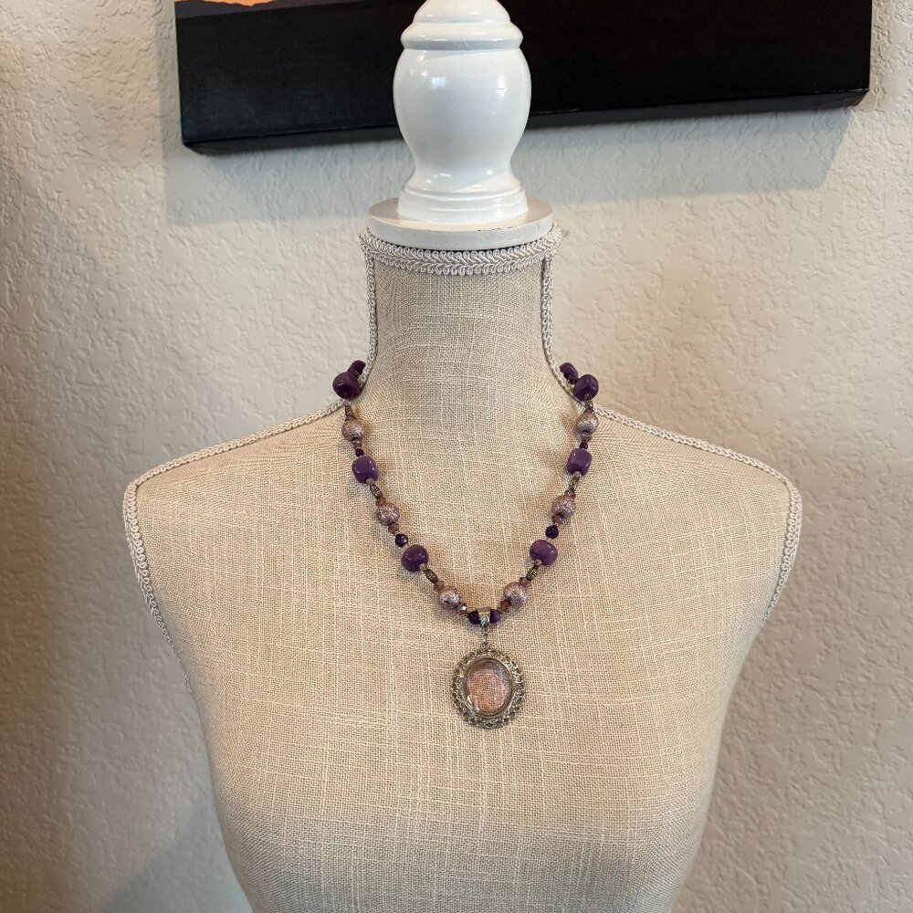 Purple Lepodite Stone & Mixed Material Statement … - image 8